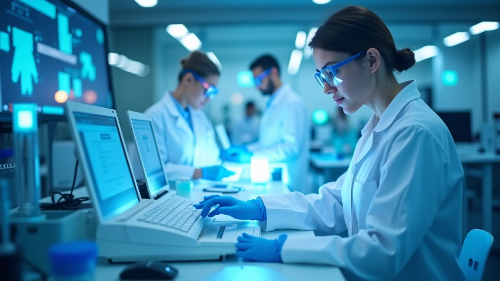 Laboratuvar ortamında yapay zeka teknolojisi ve biyomedikal araştırma, veri analizi